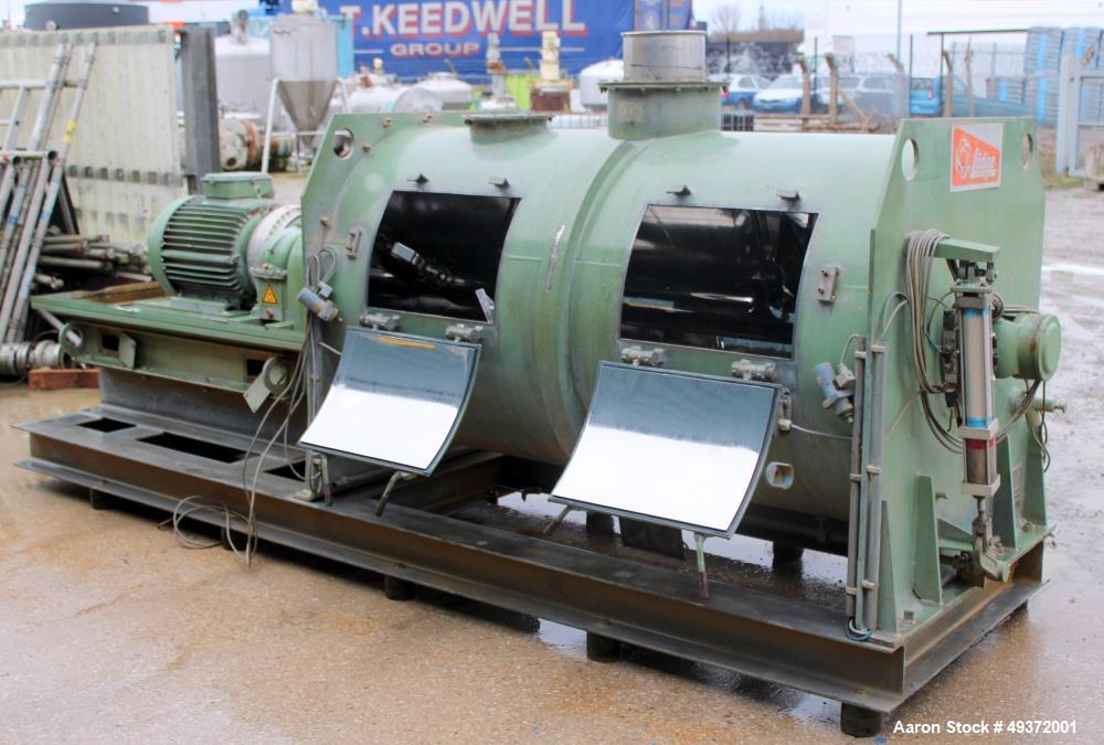 Used Lodige mixer, type FKM2000D/2ZF. Material of construction is stainless steel on product contact parts, Total capacity 70 Cu ft. (2000 liter), working capacity  47 cu ft (1333 liter). Not jackete...