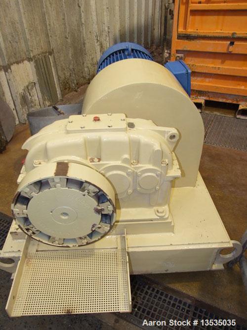 Used Lodige FKM 3000 D Plow Mixer, 321 stainless steel (1.4541), 74 cubic feet (2100 liter) working capacity, 106 cubic feet (3000 liter) total capacity. Loher 73.3 hp/55 kW motor, 50 hz, Flender gea...