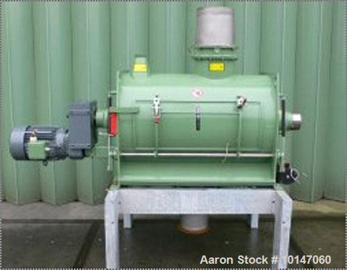 Used Lodige plow mixer, type FKM-600-DR, material of construction is 321 (1.4541) stainless steel, 21.2 cubic feet (600 liter) total capacity, 14.12 cubic feet (400 liter) working capacity, 2'6" diam...