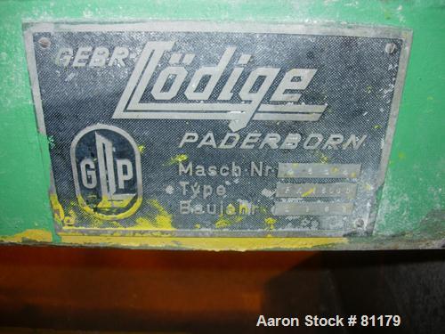 Used: Stainless Steel Lodige plow mixer, model FKM600D, batch type. 11 cubic foot working capacity