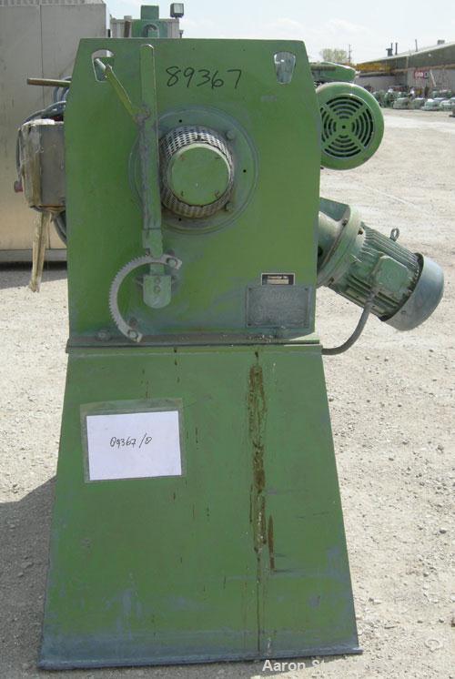 Used Lodige Batch Type Plow Mixer, Model FM-130-D/1Z, carbon steel. 3 cubic feet working capacity (4.6 total). Chamber approximately 20’’ diameter x 26’’ long. 2-3/4’’ diameter shaft with (2) bolt on...