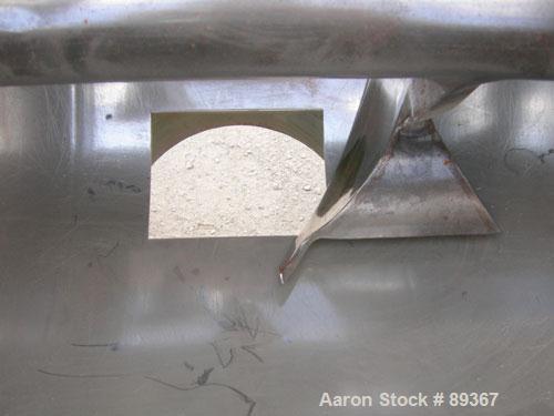Used Lodige Batch Type Plow Mixer, Model FM-130-D/1Z, carbon steel. 3 cubic feet working capacity (4.6 total). Chamber approximately 20’’ diameter x 26’’ long. 2-3/4’’ diameter shaft with (2) bolt on...