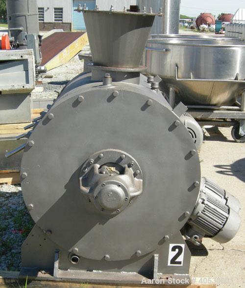 Used Lodige Plow Mixer, Model H600, 304 Stainless Steel. 11 Cubic feet working capacity, 21.2 total. 32" Diameter x approximately 49" long, 304 stainless steel, jacketed chamber. Approximate 3-1/2" d...