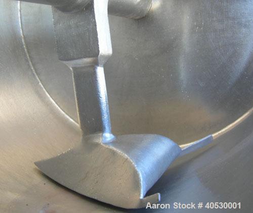 Used Lodige Plow Mixer, Model H600, 304 Stainless Steel. 11 Cubic feet working capacity, 21.2 total. 32" Diameter x approximately 49" long, 304 stainless steel, jacketed chamber. Approximate 3-1/2" d...