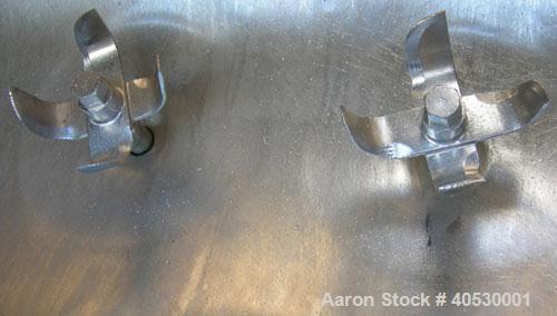 Used Lodige Plow Mixer, Model H600, 304 Stainless Steel. 11 Cubic feet working capacity, 21.2 total. 32" Diameter x approximately 49" long, 304 stainless steel, jacketed chamber. Approximate 3-1/2" d...