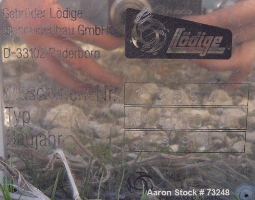 Used Stainless Steel Lodige Continuous Plow Mixer, Model KM6000D