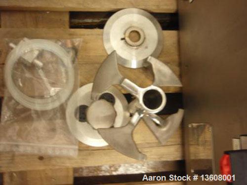 Used Lodige Lab Size Ploughshare Batch Powder Mixer, type L5. Material of construction is stainless steel on product contact parts. Working capacity is 0.18 cubic feet (5 liters). Double jacket for h...
