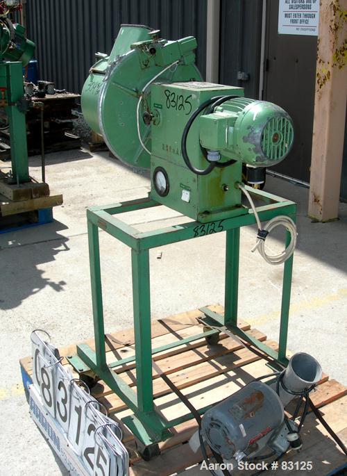 USED: Lodige/Paderborn lab size plow mixer, model M-20-G, 304 stainless steel. .42 cu ft working capacity, .71 total. Non-jacketed chamber 12" diameter x 11" straight side. 1-1/2" diameter shaft with...