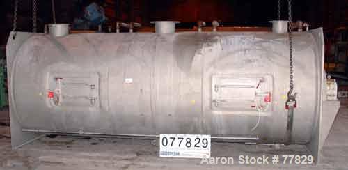 Used Lodige (Morton Machine) Plow Mixer, Model PB 10000. 353 Cubic foot working capacity (476 total). 73" Diameter x 197" long, 316 stainless steel internal, 304 stainless steel jacket rated 2 bar (3...