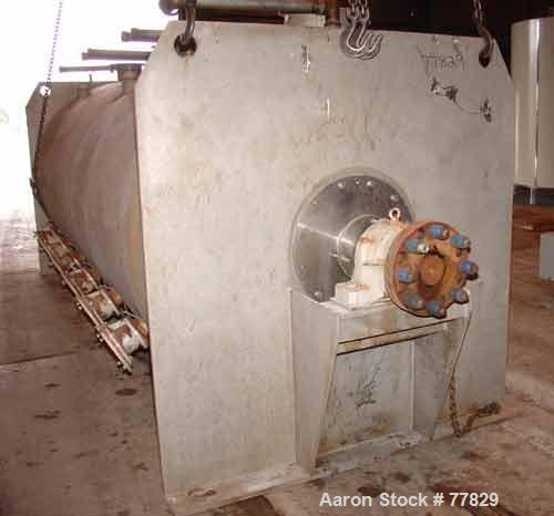 Used Lodige (Morton Machine) Plow Mixer, Model PB 10000. 353 Cubic foot working capacity (476 total). 73" Diameter x 197" long, 316 stainless steel internal, 304 stainless steel jacket rated 2 bar (3...