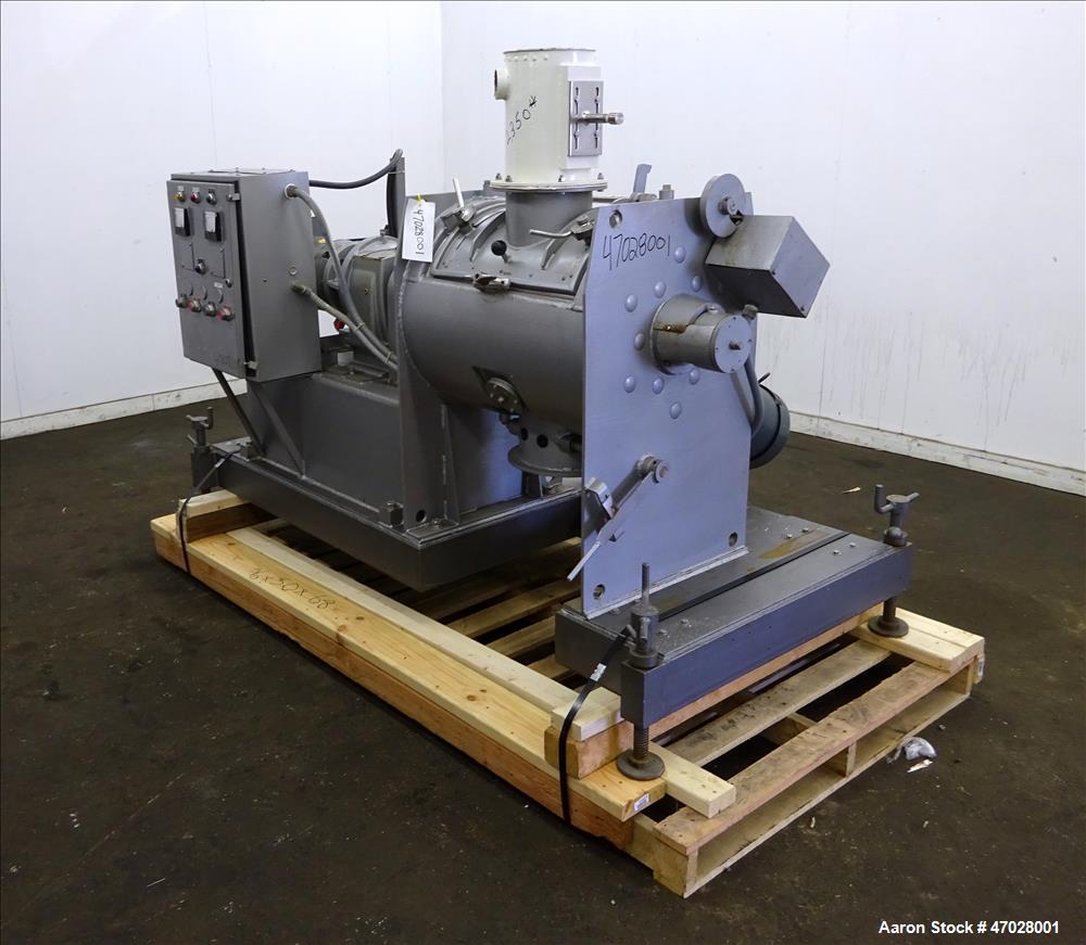Used Littleford Batch Type Plow Mixer, Approximate 3 Cubic Feet Working Capacit