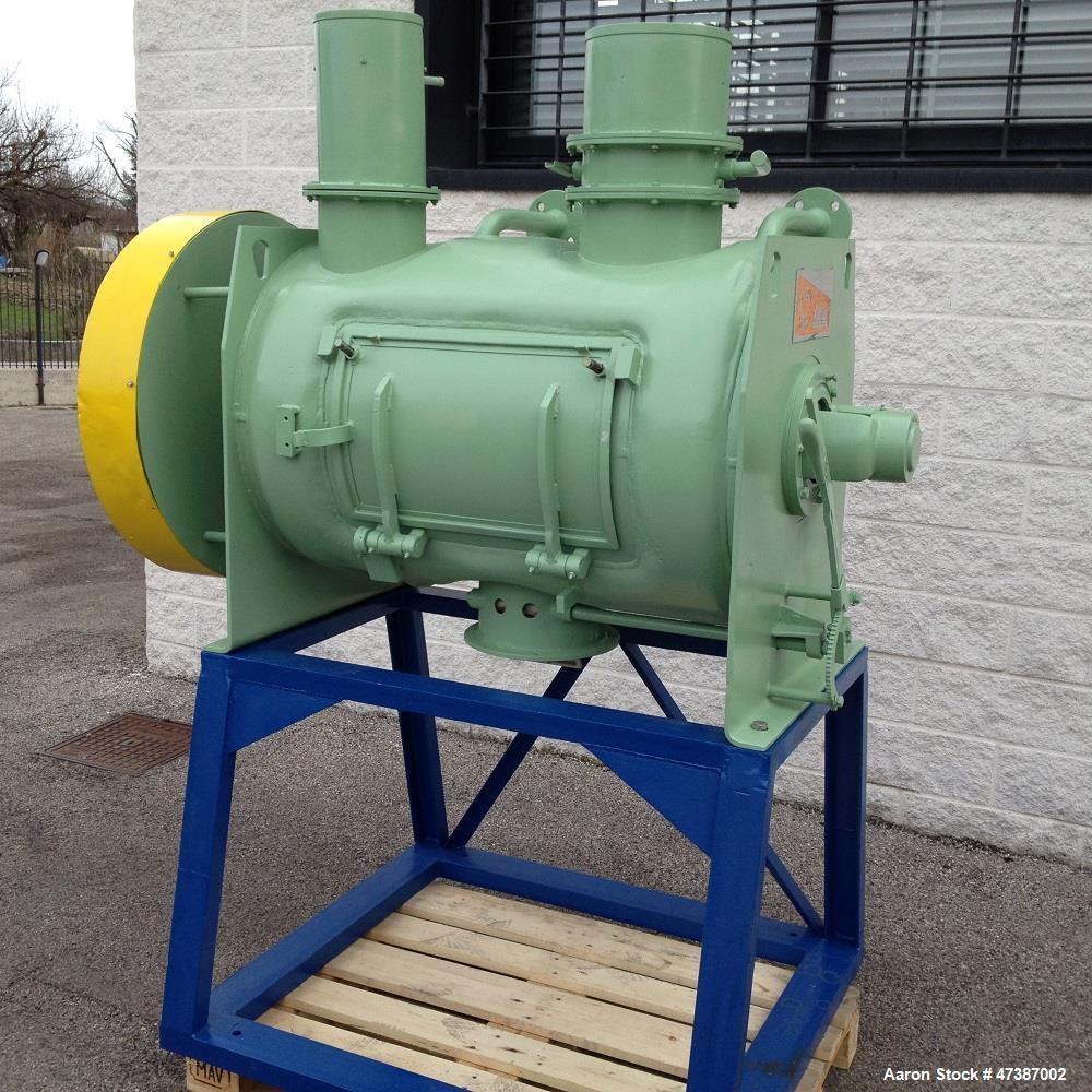 Used Lodige Plow Mixer, stainless steel 316. Max capacity 79.28 gallons (300 liters). Max. pressure 0.5 bar. Max. temperature 230 F (110 C).