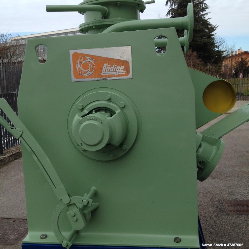 Used Lodige Plow Mixer, stainless steel 316. Max capacity 79.28 gallons (300 liters). Max. pressure 0.5 bar. Max. temperature 230 F (110 C).