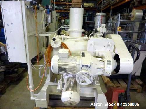 Used Loedige Plow Mixer, Model FM 130 D1 MZ. Capacity 4.5909 cubic feet, (130 liters). Jacketed. Mixer speed 34 - 105 rpm. Including chopper 5.3 HP (4 kW), 2895 rpm, 380/660 V, 50 Hz, IP65. V-belt dr...