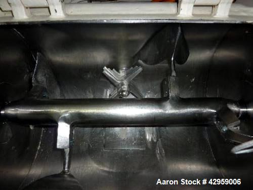 Used Loedige Plow Mixer, Model FM 130 D1 MZ. Capacity 4.5909 cubic feet, (130 liters). Jacketed. Mixer speed 34 - 105 rpm. Including chopper 5.3 HP (4 kW), 2895 rpm, 380/660 V, 50 Hz, IP65. V-belt dr...