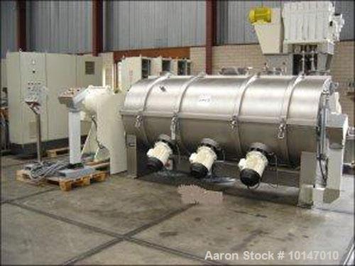 Used- Stainless Steel MTI-Mischtechnik Powder Turbo Mixer. T-arms, type H-3300 PH, 872 gallon