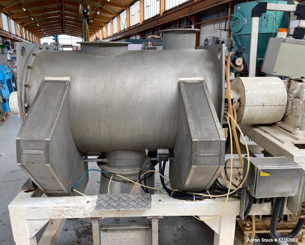 Used Morton Machine Plow Mixer, Model FKM600D, 321 Stainless Steel. Total capacity 21.18 cubic foot (600 liter), working capacity 14.13 cubic foot (400 liter). Approximately 790mm (31.1") diameter x ...