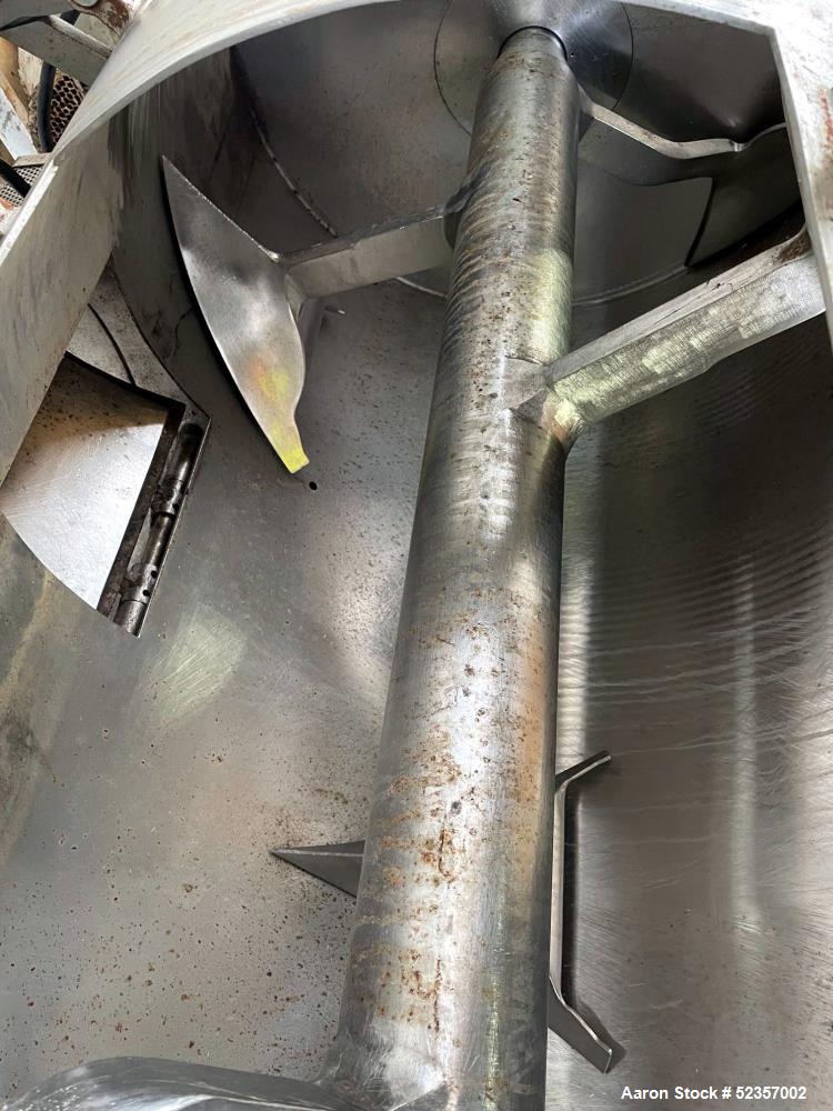 Used Morton Machine Plow Mixer, Model FKM600D, 321 Stainless Steel. Total capacity 21.18 cubic foot (600 liter), working capacity 14.13 cubic foot (400 liter). Approximately 790mm (31.1") diameter x ...