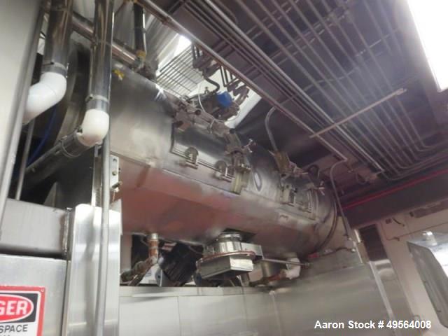 Used Processall 2000 Liter Jacketed Plow Mixer, Model 2000H. Stainless steel construction with (2) inspection doors, (4) 10 hp choppers, jacketed, with CSC filter. Serial# 81.