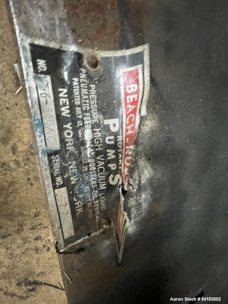 Used ProcessAll Model 2000H Vacuum Dryer, 2,000 Liter Capacity. 528 Gallon, 70 Cubic foot capacity. Driven by approximate 75hp motor. Jacket rated 75 psi at 375 degrees F, national board# 0034. (4) S...