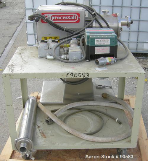 Used- Processall Tilt-A-Mix Lab Size Plow Mixer, Model 4 H/V, 304 stainless steel. 2 liter working capacity (.07 cubic feet)...