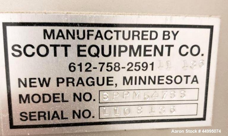 Used Scott Horizontal Cylindrical Plow Type Mixer