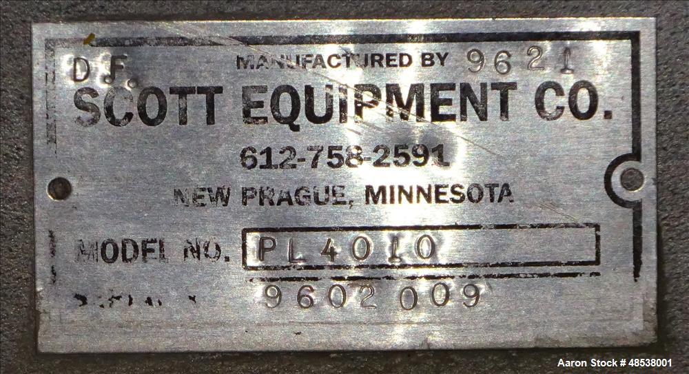 Used- Scott Plow Mixer, Model 4810, 48" x 120", 75 cubic foot