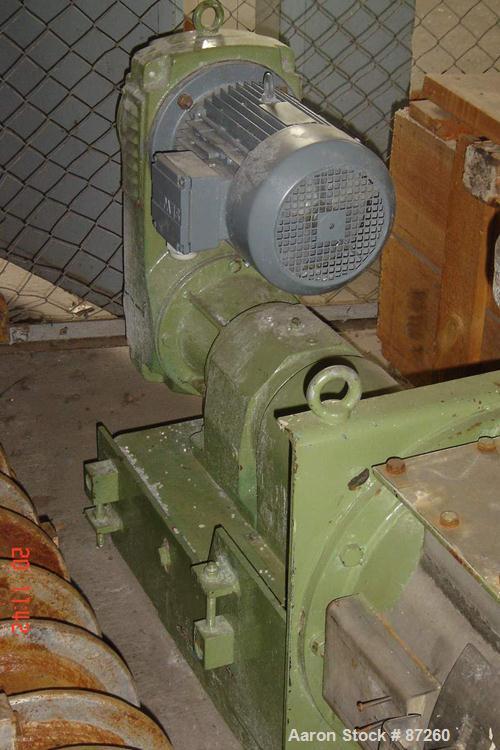 USED: Servar-Lodige type plow mixer. Material of construction is stainless steel on product contact parts. Total capacity 5.3 cubic feet (150 liter). Working capacity 3.5 cubic feet (100 liter). 17.6...
