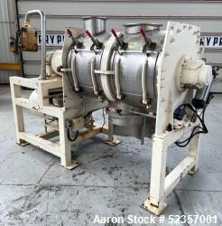 Used- Morton Machine Plow Mixer, Model FKM600D, 321 Stainless Steel. Total capacity 21.18 cubic foot (600 liter), working ca...