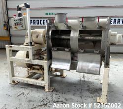 Used-Morton Machine Plow Mixer, Model FKM600D, 321 Stainless Steel. Total capacity 21.18 cubic foot (600 liter), working cap...