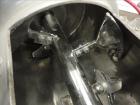 Used Plow Mixer, 304 Stainless Steel, Jacketed, approximately 1.76 Cubic Feet