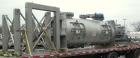 Used American Process Cylinrical Plow Mixer, Model CPB-135, 135 Cubic Feet Working Capacity (220 total), 304 Stainless Steel. 304 stainless steel jacket, chamber 56