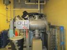 Used Littleford Mixer, Model FM130D. Stainless steel construction 4.6 cubic feet total, 2.8 cubic feet working capacity, jacketed for 75 psi at 320 degrees F. with main shaft motor and chopper motor,...