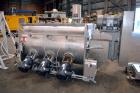 Used Littleford Batch Type Plow Mixer, Model FKM2000E, 321 Stainless Steel. 43 Cubic feet working capacity (73.5  total). Non-jacketed chamber approximate 50” diameter x 79” long. 5” Diameter shaft w...