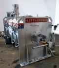 Used Littleford Batch Type Plow Mixer, Model FKM2000E, 321 Stainless Steel. 43 Cubic feet working capacity (73.5  total). Non-jacketed chamber approximate 50” diameter x 79” long. 5” Diameter shaft w...