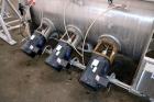 Used Littleford Batch Type Plow Mixer, Model FKM2000E, 321 Stainless Steel. 43 Cubic feet working capacity (73.5  total). Non-jacketed chamber approximate 50” diameter x 79” long. 5” Diameter shaft w...