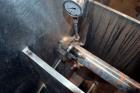 Used Littleford Batch Type Plow Mixer, Model FKM2000E, 321 Stainless Steel. 43 Cubic feet working capacity (73.5  total). Non-jacketed chamber approximate 50” diameter x 79” long. 5” Diameter shaft w...