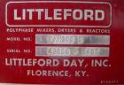 Used Littleford Day Batch Type Plow Mixer, model FKM-300-D, 6 cubic feet working capacity (10 total). 304 stainless steel non-jacketed chamber 24.88