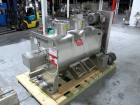 Used Littleford Plow Mixer, Model  FKM600D. Stainless steel construction, sanitary welded plows, 21.9 cubic feet total capacity, 12.9 cubic feet working capacity, single access door, with (2) 10 hp h...