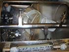 Used Littleford Batch Type Plow Mixer, Model FM130-D, Stainless Steel. 3 Cubic feet working capacity (4.6 total). Welded plows, 10 hp chopper, 7.5 main drive. Mounted on a stand with panel. Price inc...