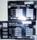 Used Littleford Batch Type Plow Mixer, Model FM130D, 304 Stainless Steel. 3 cubic feet working capacity, 4.6 total. Internal rated full vacuum at 320 deg F, jacket rated 75 psi at 320 deg F. Bolt on ...