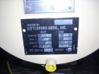 Used Littleford/Lodige Lab Plow Mixer, model MB20R, 20 liter (0.7 cubic feet) capacity, stainless steel. Jacketed chamber, rated 14.9 psi at 250 deg F. 1.5 kW, 230/460 volt main drive, on stainless s...