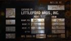 Used Littleford Vacuum Dryer Plow Mixer, Model VT-4200-D, Total capacity 148.3