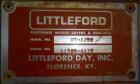 Used Littleford Vacuum Dryer Plow Mixer, Model VT-4200-D, Total capacity 148.3