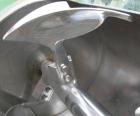 Used Lodige Batch Type Plow Mixer, Model FM-130-D/1Z, carbon steel. 3 cubic feet working capacity (4.6 total). Chamber approximately 20’’ diameter x 26’’ long. 2-3/4’’ diameter shaft with (2) bolt on...