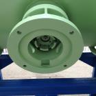 Used Lodige Plow Mixer, stainless steel 316. Max capacity 79.28 gallons (300 liters). Max. pressure 0.5 bar. Max. temperature 230 F (110 C).