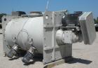 Used Lodige Batch Type Plow Mixer, 304 Stainless Steel. Approximate 70 cubic foot working capacity (2000 liter), 82 total. Non-jacketed chamber 48