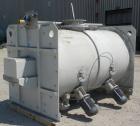 Used Lodige Batch Type Plow Mixer, 304 Stainless Steel. Approximate 70 cubic foot working capacity (2000 liter), 82 total. Non-jacketed chamber 48