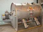 Unused-Used Scott Model SPPM547SS horizontal cylindrical plow type mixer. 60 cubic foot, stainless steel. Blender has two 10...