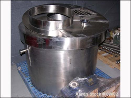 USED: Pony Mixer Tank Only, 125 gallon, stainless steel. Approximately 38" diameter x 27" deep. Includes cover.